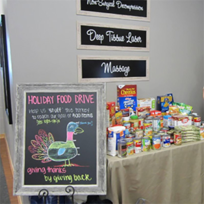 Chiropractic Athens PA Food Drive